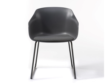 DAME ST - Sled base technopolymer chair with armrests by GABER