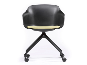 DAME UR - Trestle-based technopolymer chair with armrests by GABER