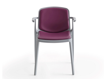 DRESS ISIDORA B - Upholstered technopolymer chair with armrests by GABER