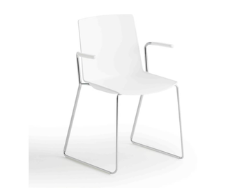 JUBEL SS - Sled base technopolymer chair with armrests by GABER