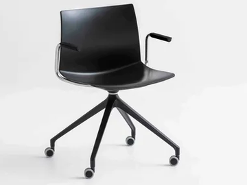 KANVAS 2 UR BR - Swivel technopolymer office chair with armrests by GABER