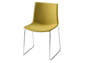 KANVAS ST FRONT - Sled base upholstered chair by GABER