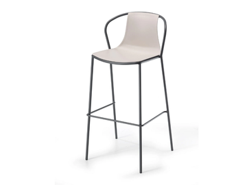 KASIA - High technopolymer stool with back by GABER