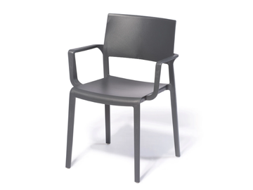 LILIBET B - Stackable technopolymer chair with armrests by GABER