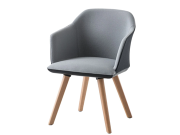 MANAA BL - Upholstered office chair with armrests by GABER