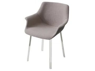 MORE INA - Upholstered chair with armrests by GABER