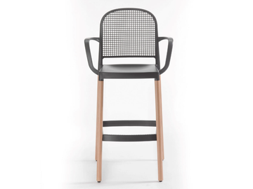 PANAMA B - High technopolymer stool with armrests by GABER