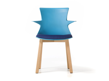 TEMA BL - Technopolymer chair with integrated cushion by GABER