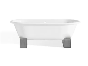 DUAL WOOD - Oval cast iron bathtub on legs by Gaia Mobili
