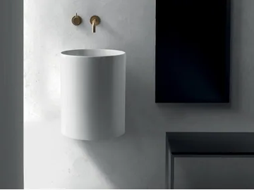 CORE - Wall-mounted ceramic washbasin by GALASSIA