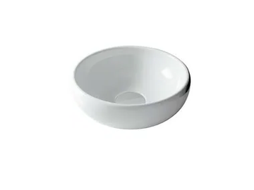 ERGO - 42 CM - Countertop round ceramic washbasin by GALASSIA