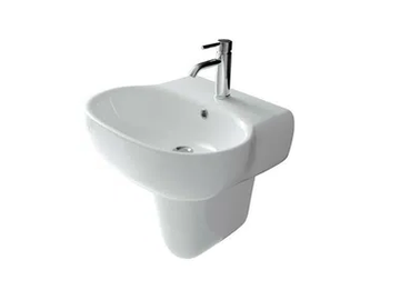 ERGO - 55 CM - Wall-mounted ceramic washbasin by GALASSIA