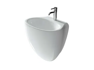 ERGO - 55 CM - Wall-mounted ceramic washbasin by GALASSIA
