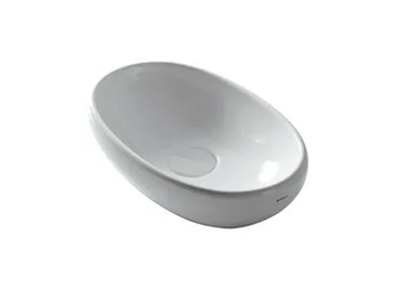 ERGO - 60 CM - Countertop oval ceramic washbasin by GALASSIA