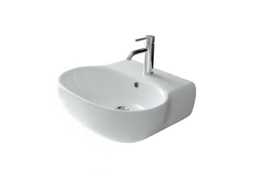 ERGO - 70 CM - Wall-mounted ceramic washbasin by GALASSIA