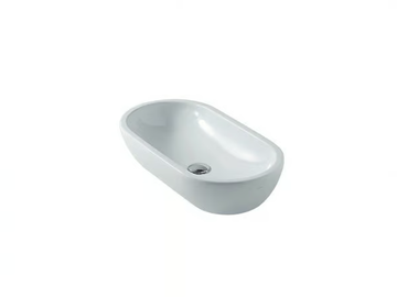M2 - 70 CM - Countertop oval ceramic washbasin by GALASSIA