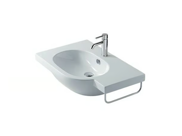 M2 - 75 CM DX - Wall-mounted ceramic washbasin by GALASSIA