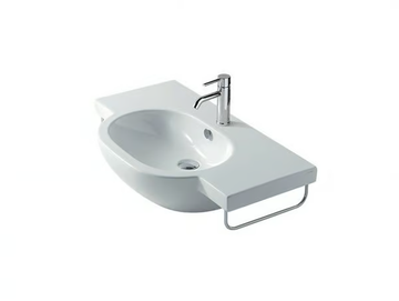 M2 - 85 CM - Wall-mounted ceramic washbasin by GALASSIA