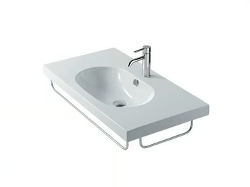 M2 - 90 CM - Wall-mounted ceramic washbasin by GALASSIA