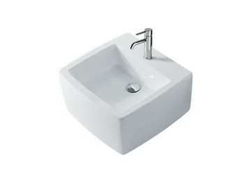 SA.02 50 - Wall-mounted rectangular ceramic washbasin by GALASSIA