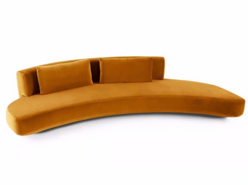 AUDREY - Curved fabric sofa by Gallotti&Radice
