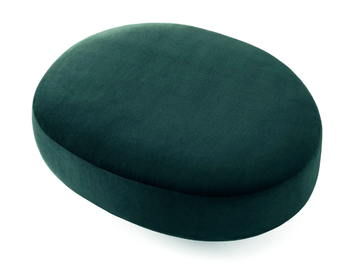 AUDREY - Upholstered round fabric pouf by Gallotti&Radice