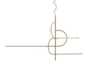 KEY-TO-HEAVEN - LED brass pendant lamp by Gallotti&Radice