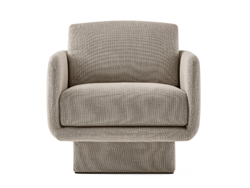 LILAS - Upholstered fabric easy chair with armrests by Gallotti&Radice