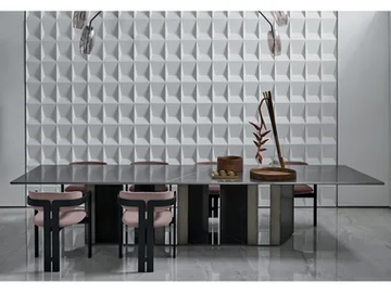 PLATIUM SYSTEM - Rectangular wood and glass table by Gallotti&Radice