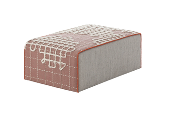 BANDAS A - Upholstered fabric pouf by GAN