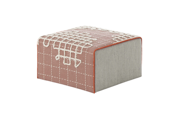 BANDAS A - Upholstered fabric pouf by GAN
