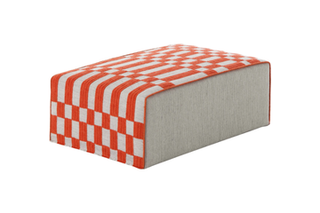BANDAS B - Upholstered fabric pouf by GAN