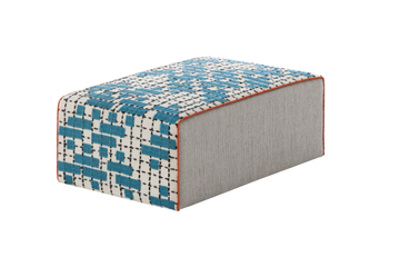 BANDAS C - Upholstered fabric pouf by GAN
