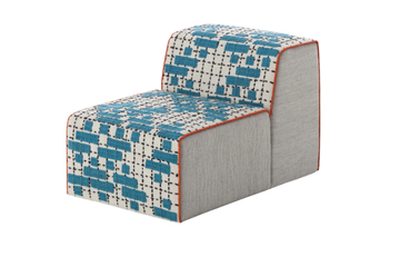 BANDAS C - Upholstered modular fabric easy chair by GAN