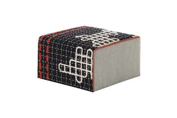 BANDAS D - Upholstered fabric pouf by GAN
