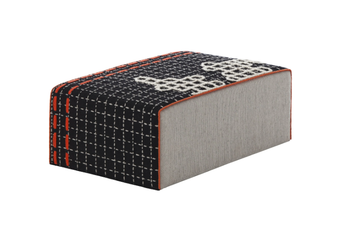 BANDAS D - Upholstered fabric pouf by GAN