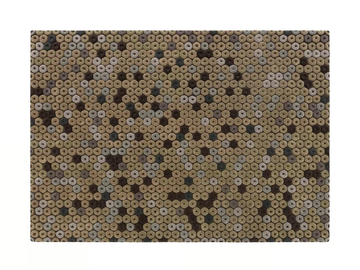 CHIMOS GREEN - Rectangular handmade wool rug with geometric shapes by GAN