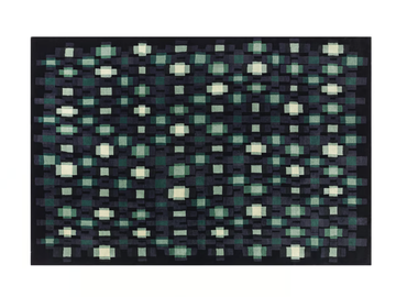 ECHO GREEN - Rectangular wool rug with geometric shapes by GAN