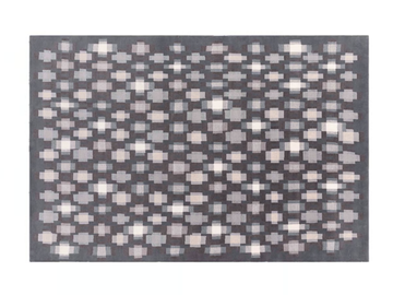 ECHO GREY - Rectangular wool rug with geometric shapes by GAN