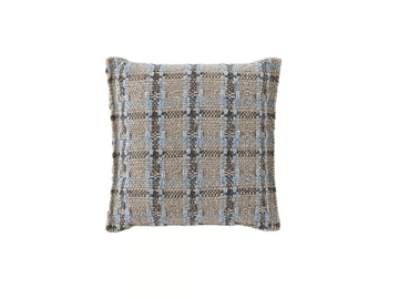 GARDEN LAYERS BLUE - Check square outdoor polypropylene cushion by GAN