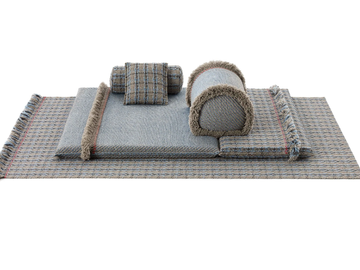GARDEN LAYERS BLUE - Outdoor polypropylene garden big mattress by GAN
