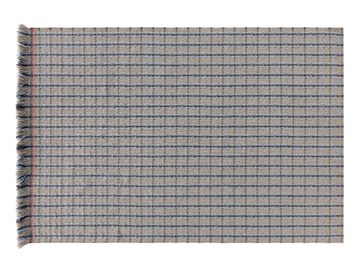 GARDEN LAYERS CHECKS. BLUE - Rectangular polypropylene outdoor rugs with geometric shapes by GAN