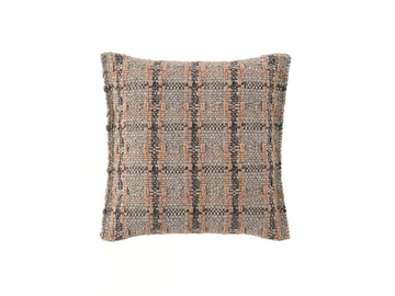 GARDEN LAYERS TERRACOTTA - Contemporary style check outdoor synthetic fibre floor cushion by GAN