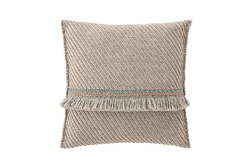 GARDEN LAYERS TERRACOTTA - Striped square outdoor polypropylene cushion by GAN
