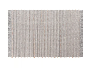 GOZ - Rectangular wool and teak rug by GAN