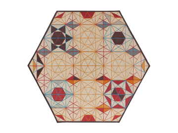 HEXA - Wool rug with geometric shapes by GAN