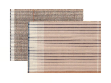 REVERSIBLE PINK - Rectangular rug in wool, linen and cotton by GAN