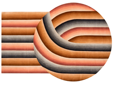 ROUND MIRAGE NUDE - Handmade wool rug by GAN