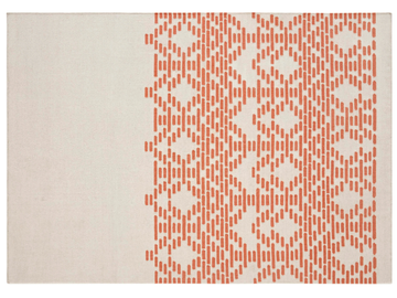 THAY TAUPE - Rectangular handmade wool rug with geometric shapes by GAN