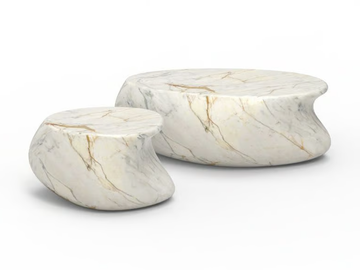 ECHO - Oval fiberglass coffee table by GANSK